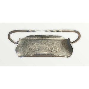 Trade CONTINENTAL Mark #810 Hand Wrought Tray Excellent Condition Flower